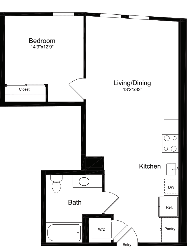 1B floorplan