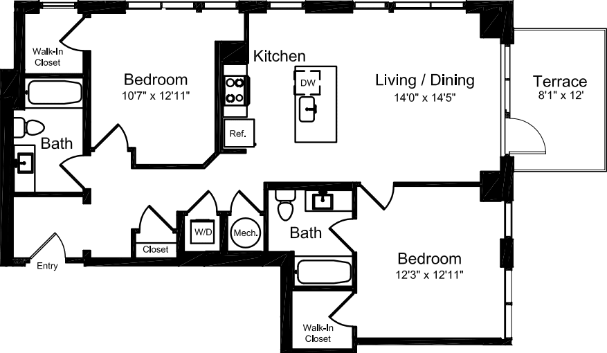 2E- Terrace floorplan