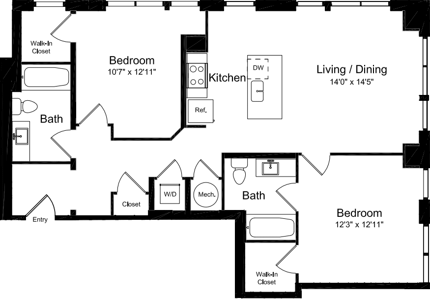 2E floorplan
