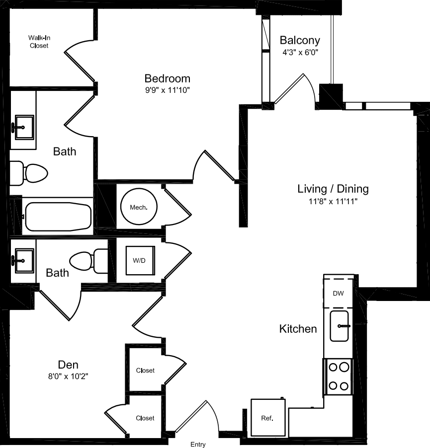 D1A1-  Balcony floorplan