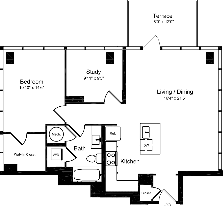 D1C- Terrace floorplan