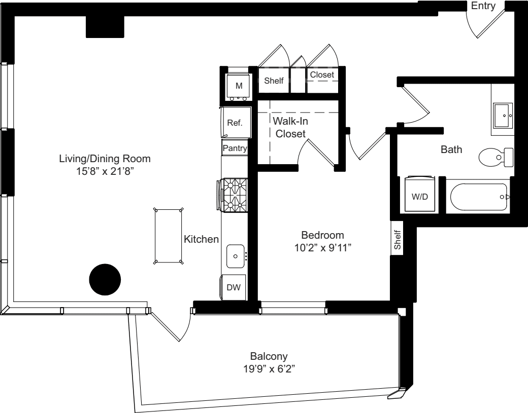A4a with Balcony floorplan
