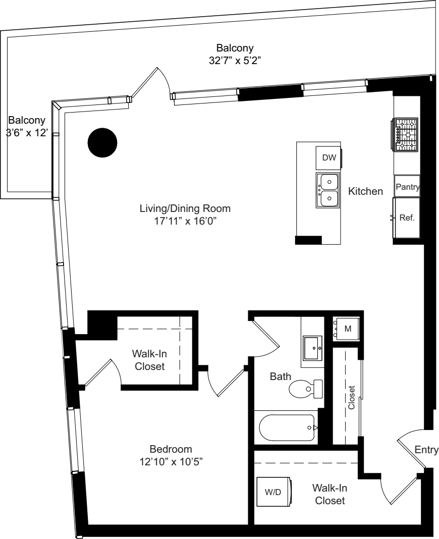 A19 Living Room Terrace Only floorplan
