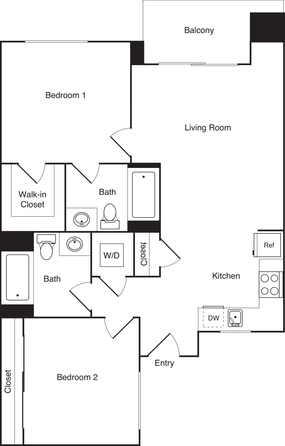 2 Bedroom M