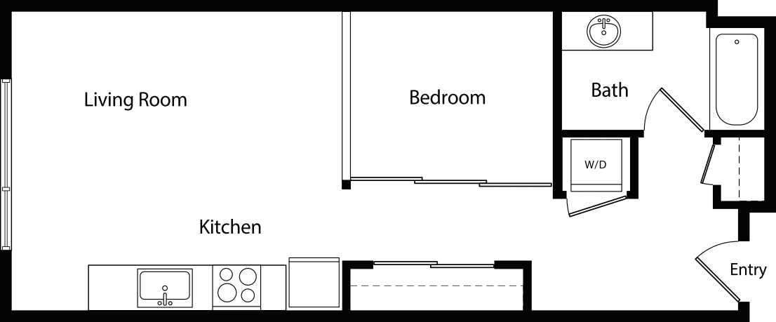Urban One Bedroom A floorplan