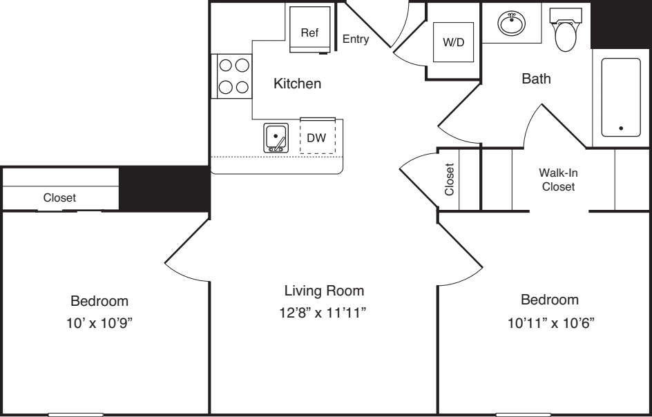 2 Bedroom I floorplan
