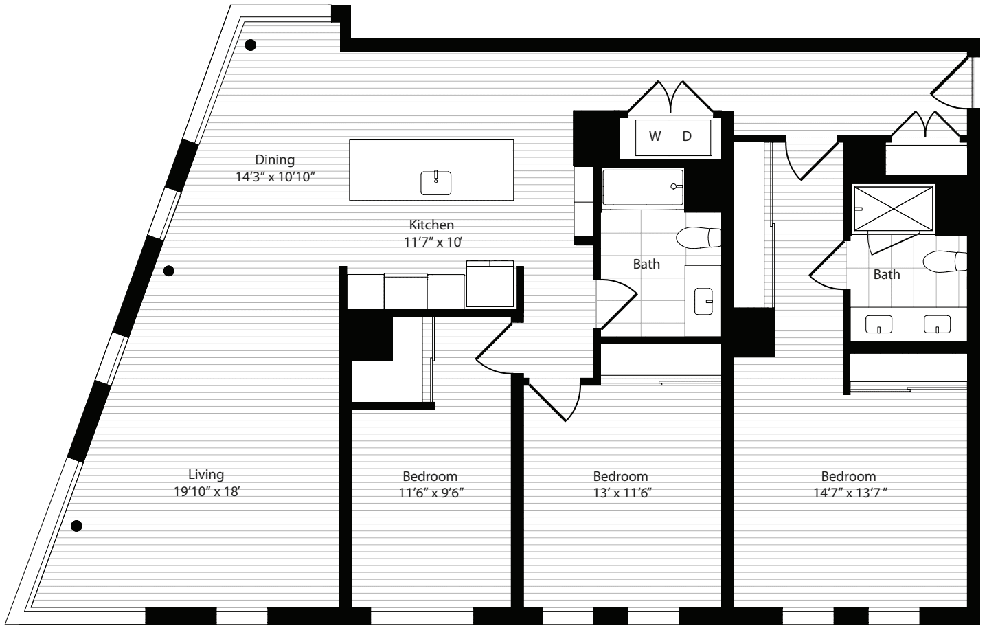 Girard Apartments 50 Malden St The South End, Boston