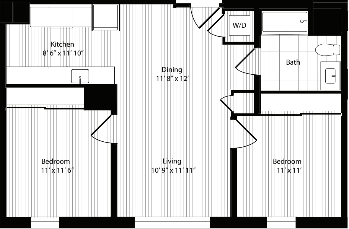 2 Bedroom H floorplan