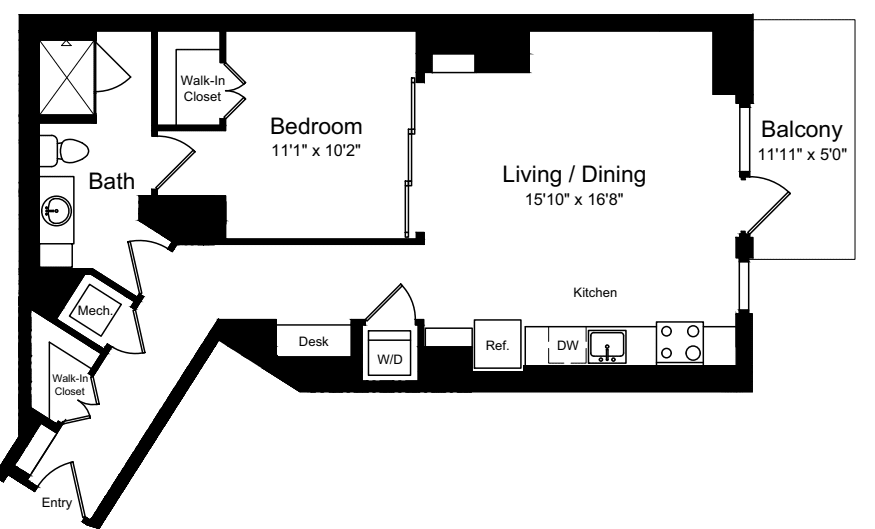 A08 with Balcony floorplan
