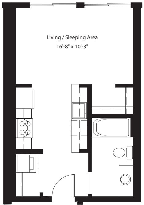 Studio A floorplan