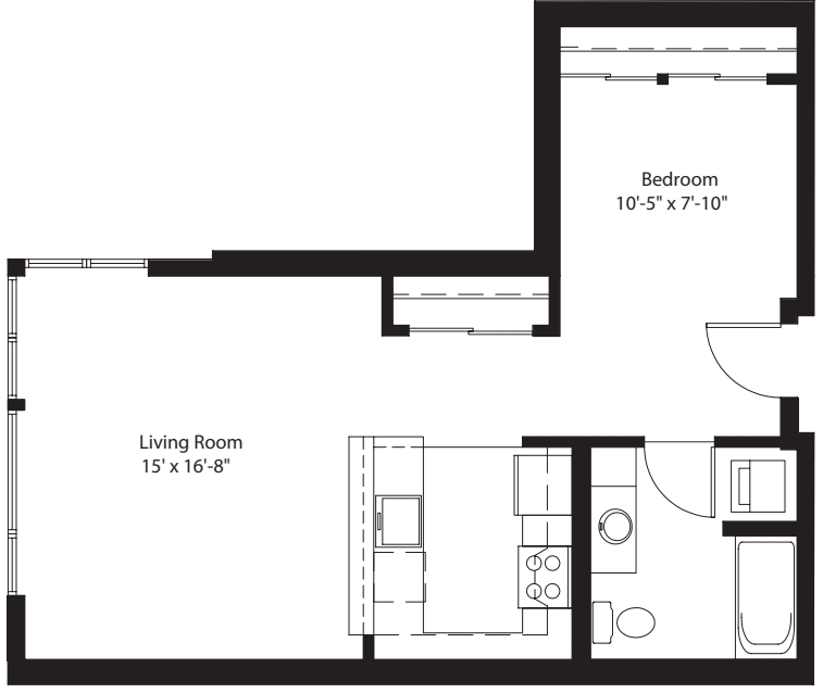 Studio I floorplan