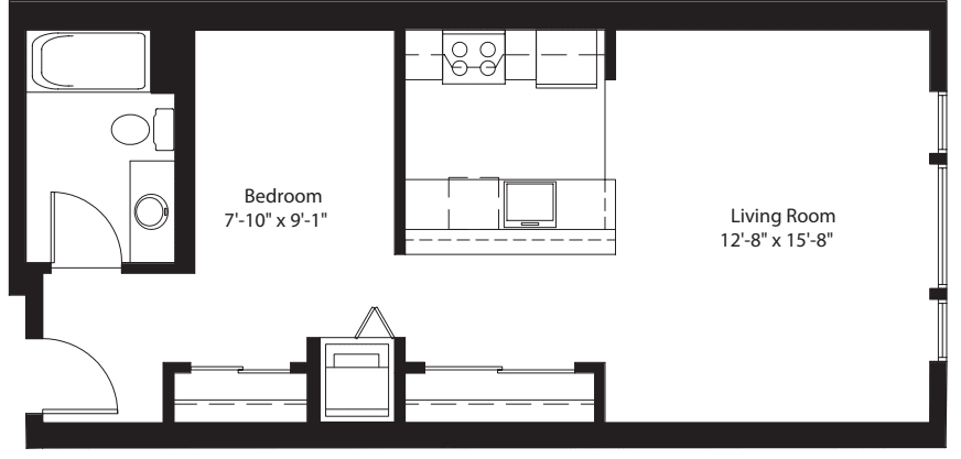 Studio G floorplan
