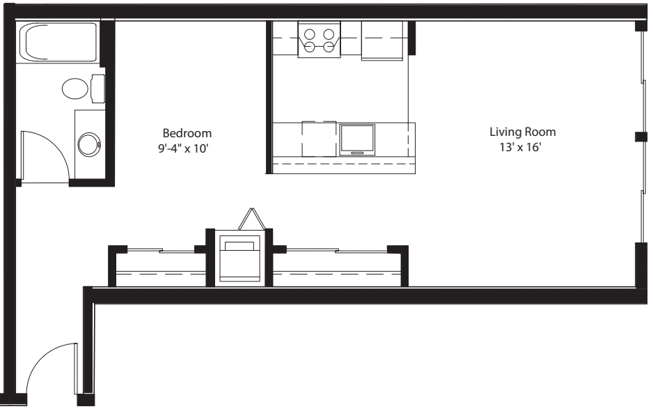 Studio C floorplan