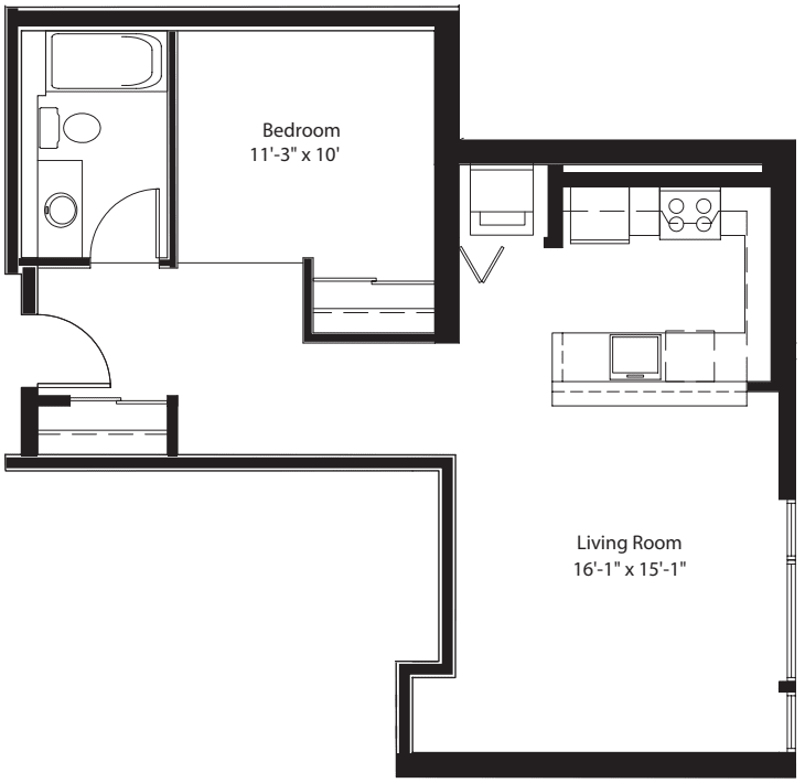 Studio J floorplan