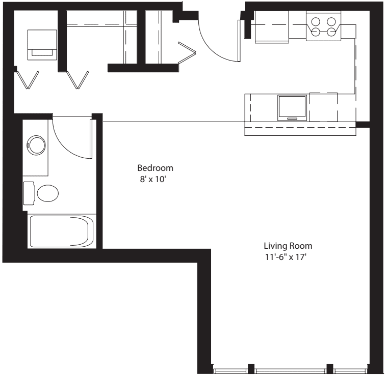 Studio D floorplan