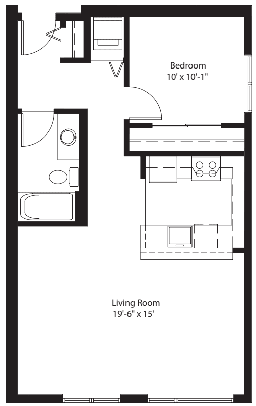 1 Bedroom A floorplan