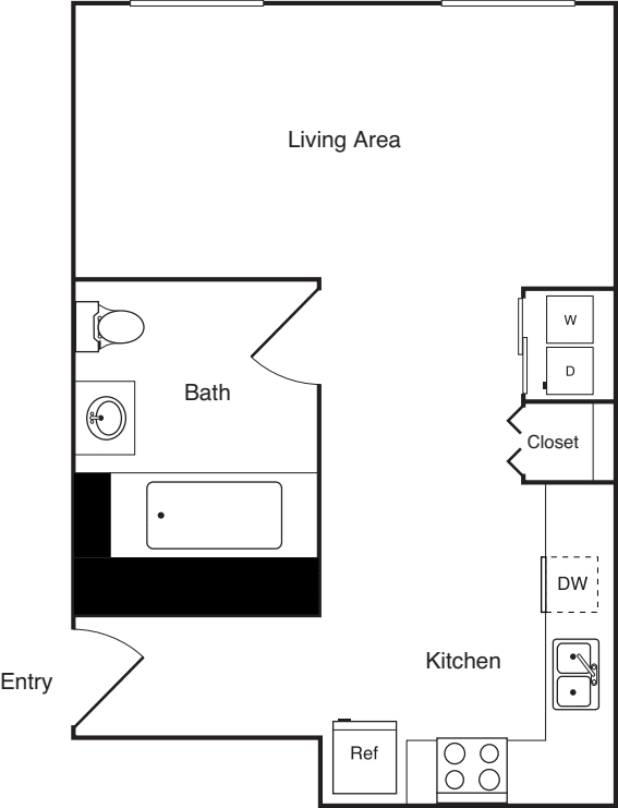 Studio M floorplan
