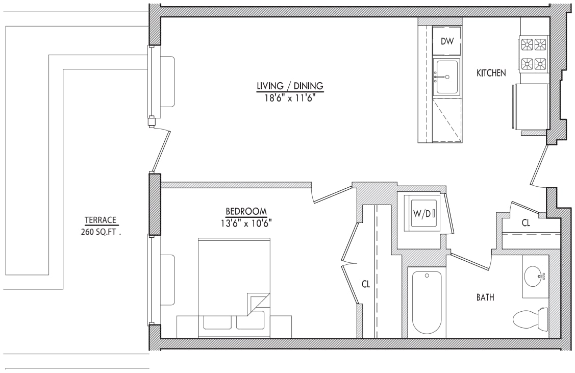 A3-4 with Terrace floorplan