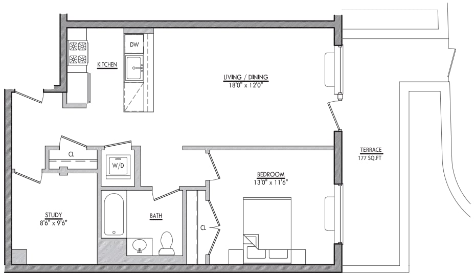 B9-1 with Terrace floorplan
