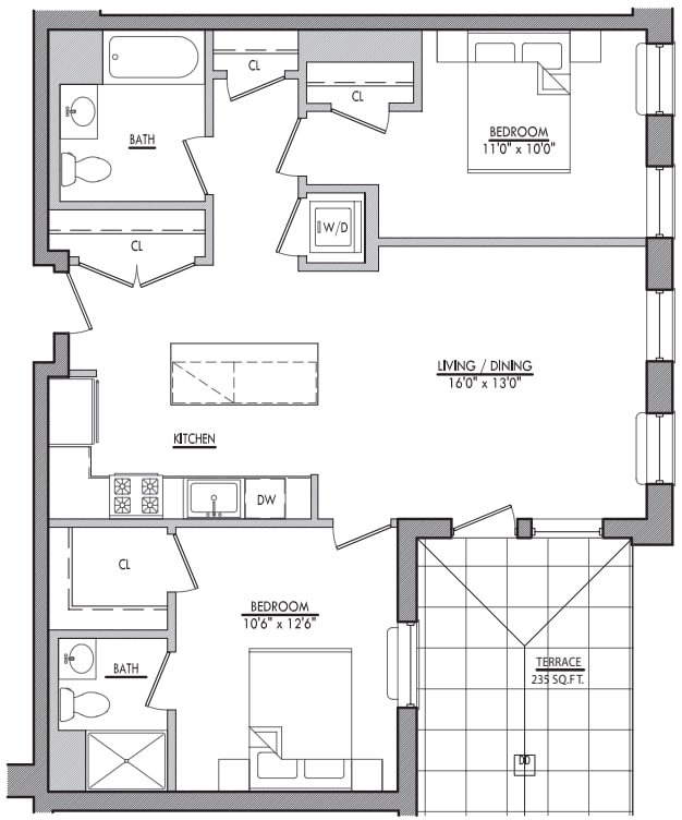 B11 with Terrace floorplan