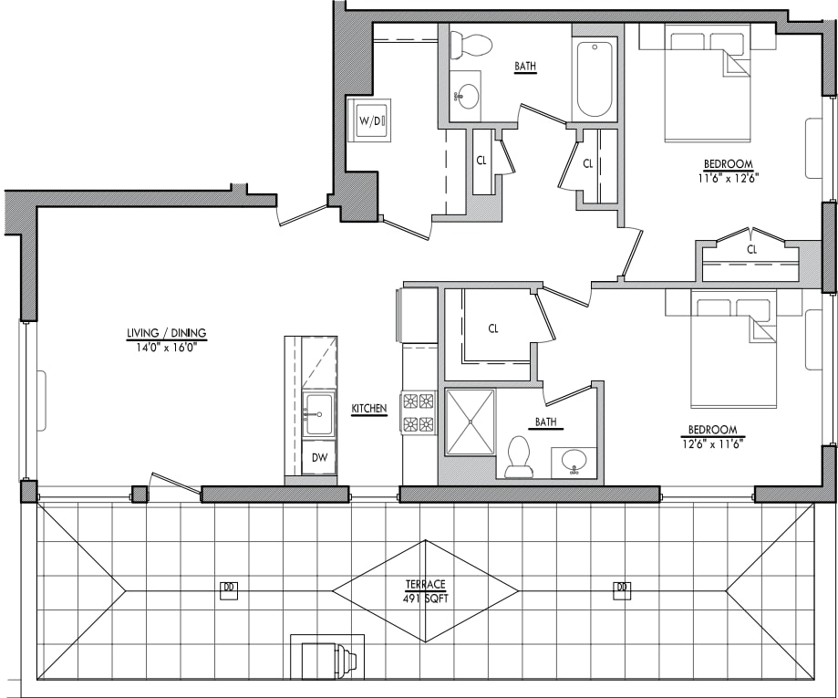 B14 with Terrace floorplan