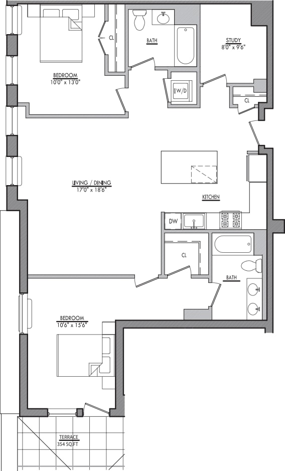 B10 with Terrace floorplan