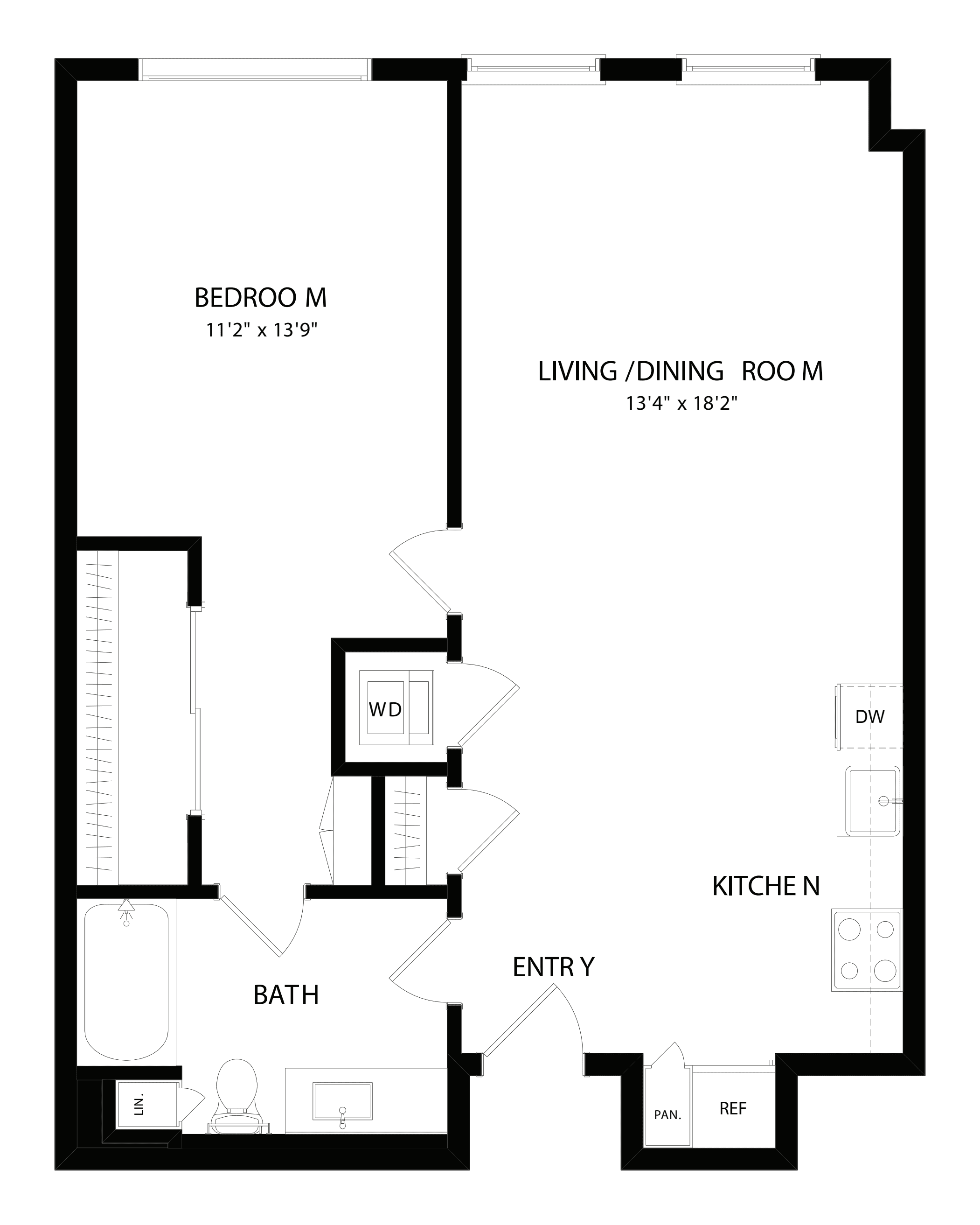 A4.1 no island unit 329 floorplan