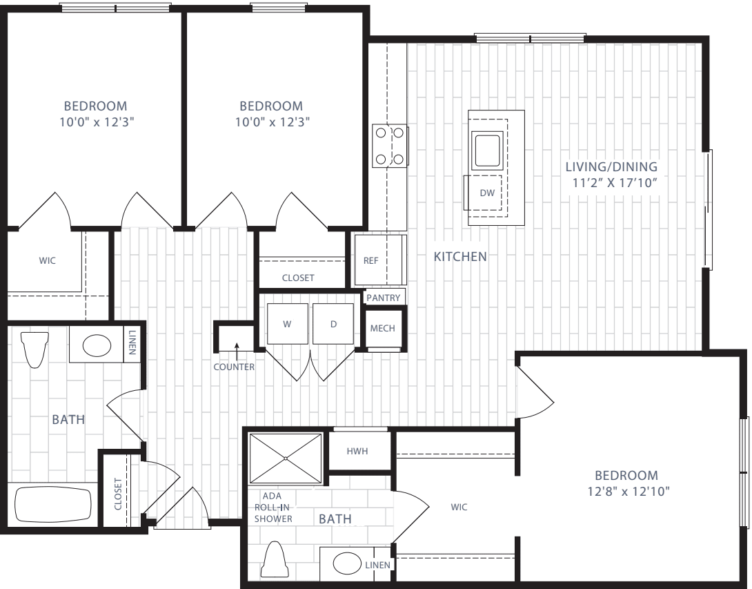 C2DC - ADA shower floorplan