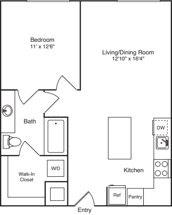 A12 No Balcony floorplan