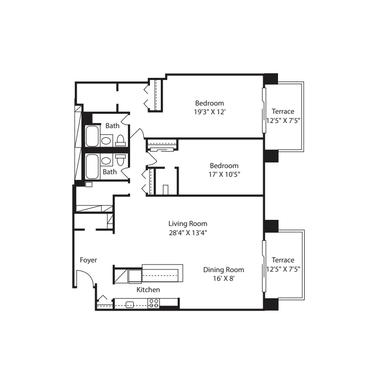 Longfellow Two Luxury Renovated floorplan
