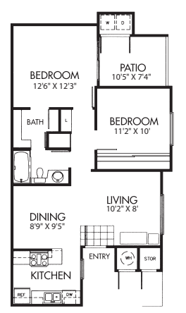 Two Bed One Bath