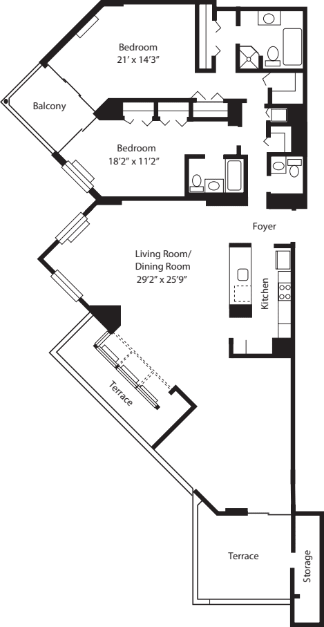 D3 & K3_no wall floorplan