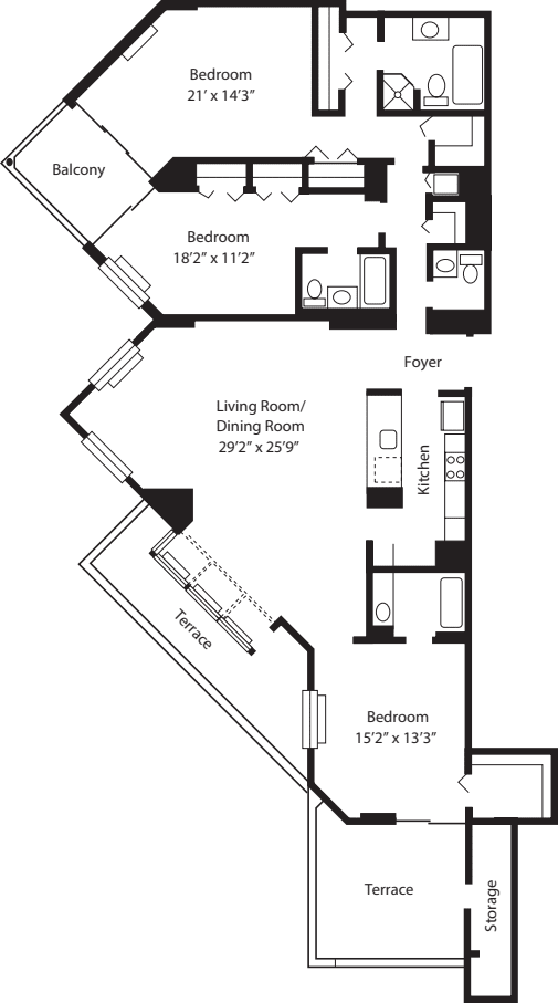 EP & JP with Terrace floorplan