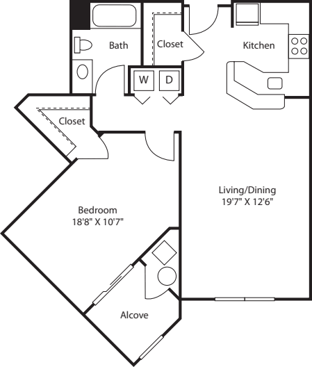 1E floor plan