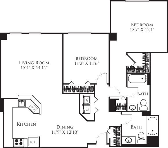Rosecliff II- 2A-1 floor plan