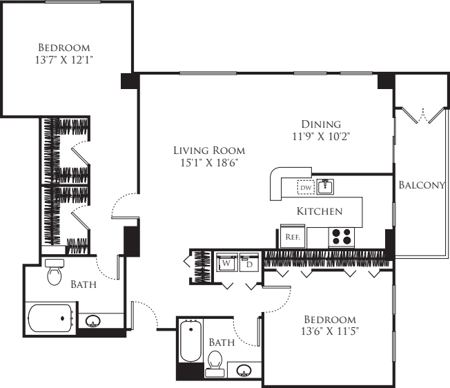 Rosecliff II- 2MA floor plan