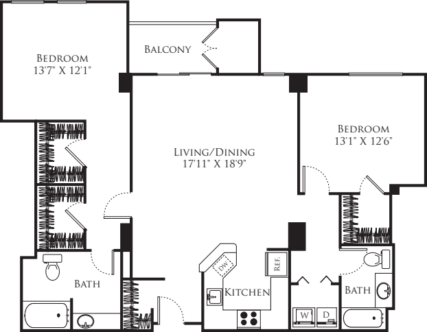 Rosecliff II- Bostonian 2B floor plan