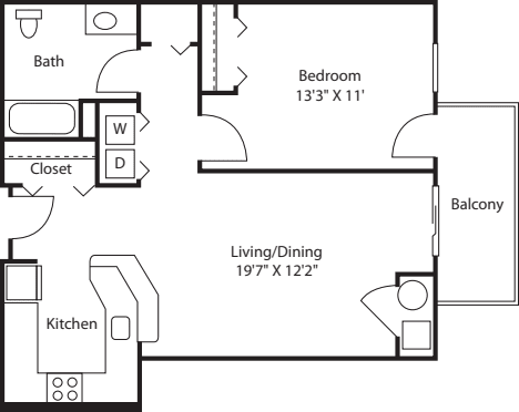 1Ha floor plan