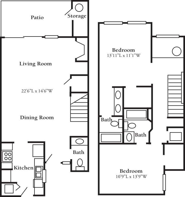 Elmwood (Townhome) floor plan