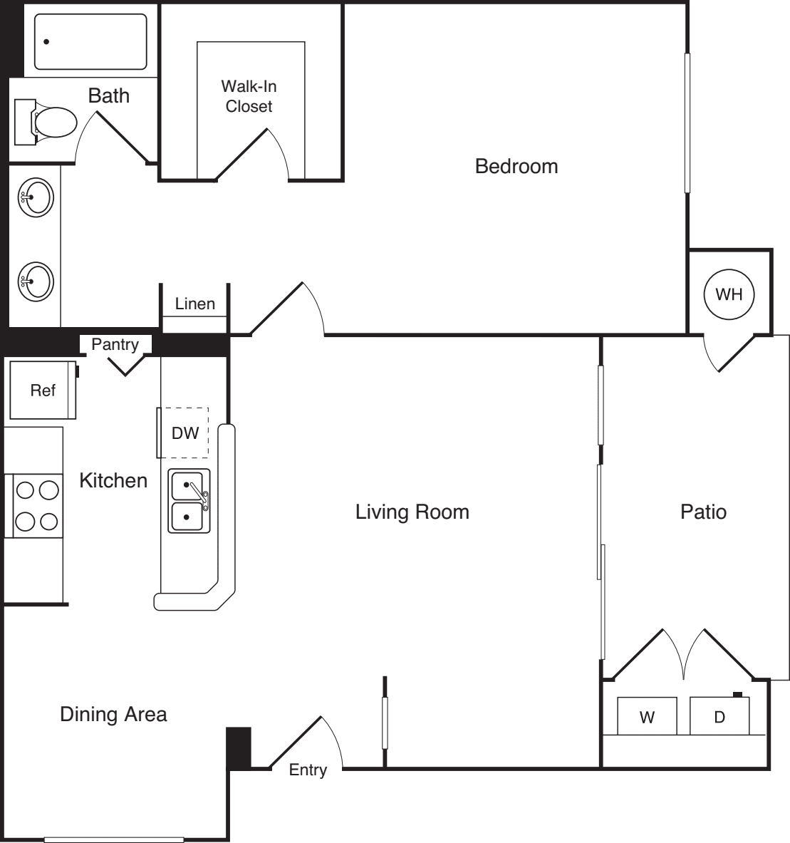 Crescent floor plan