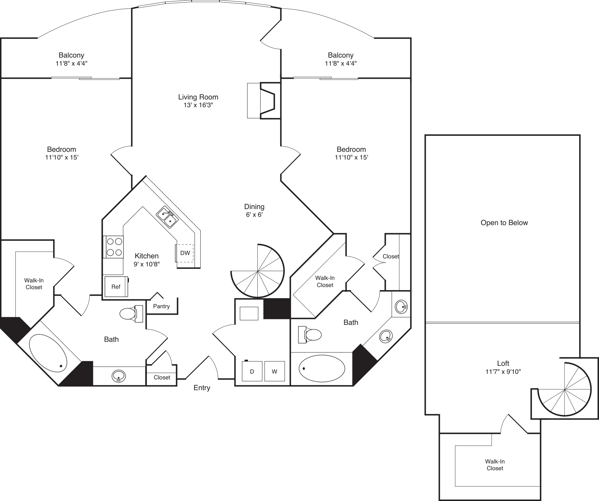 2CL (loft) floor plan
