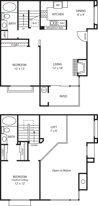 Verde Townhome Renovated floor plan