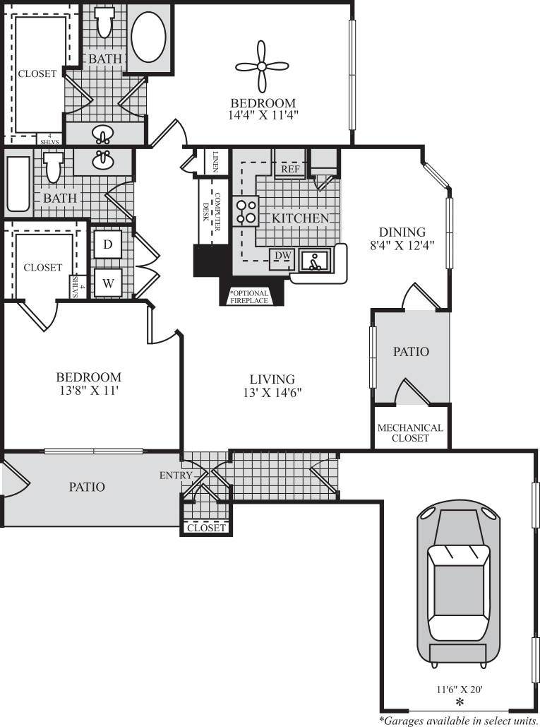 Seville with Garage floor plan