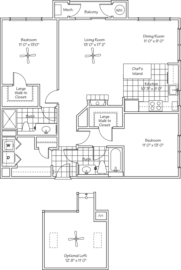 The Bradford Loft floor plan