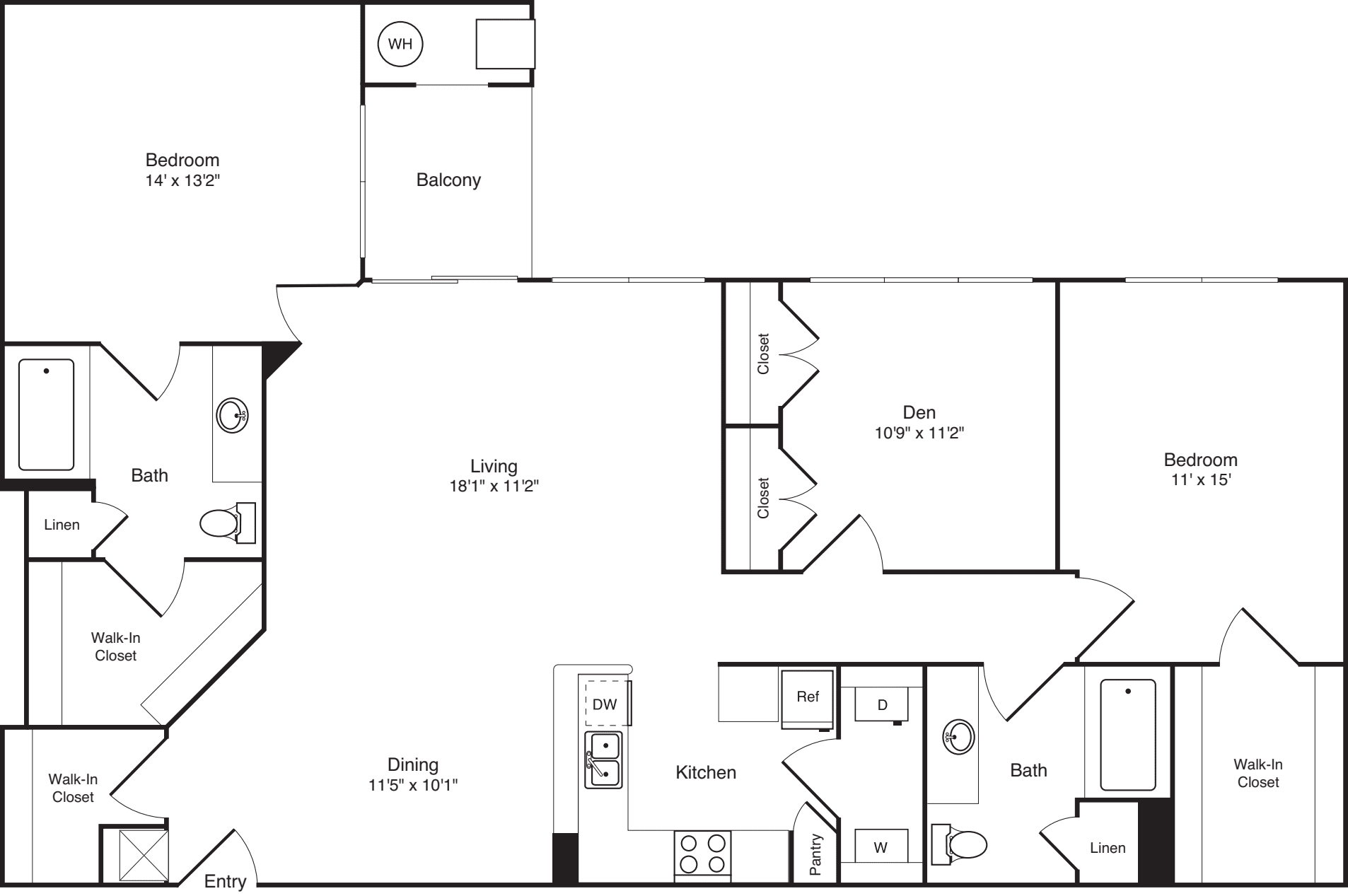 Governor with Den floor plan