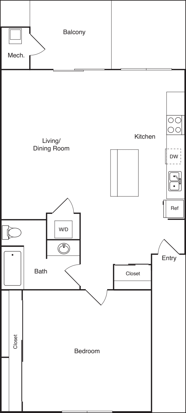 1L Renovated floor plan