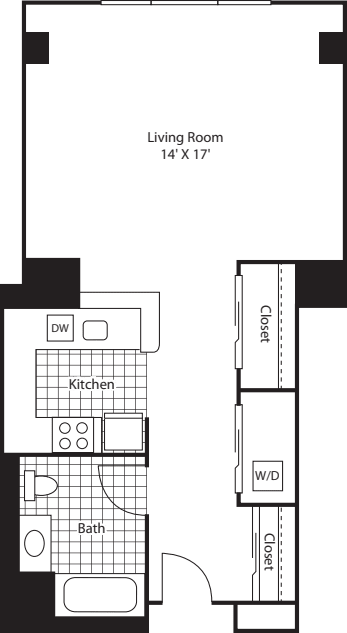 Studio 586 floor plan