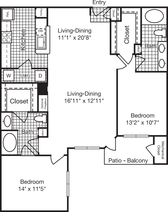 2 Bedroom C floor plan