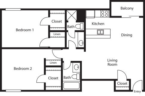 2B floor plan