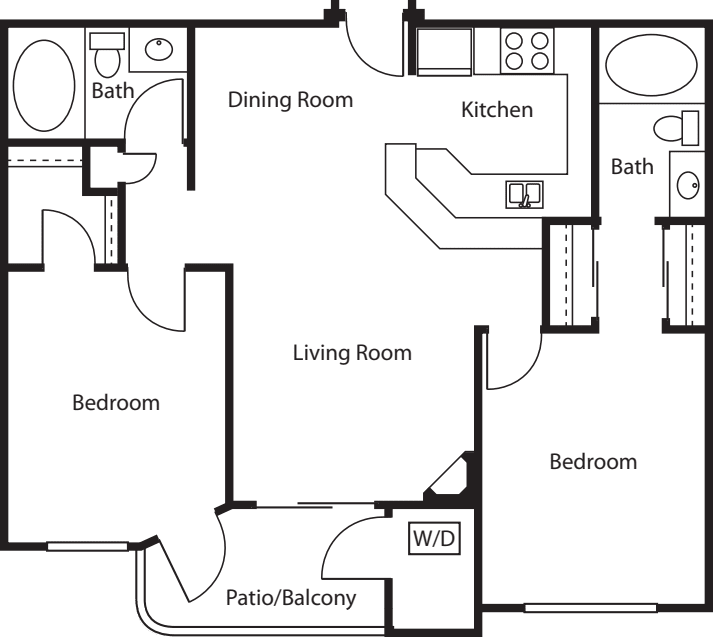 2x2 floor plan